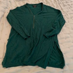 Emerald Zip detail Tunic Sweater